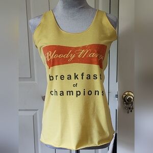 Yellow racerback tank top small